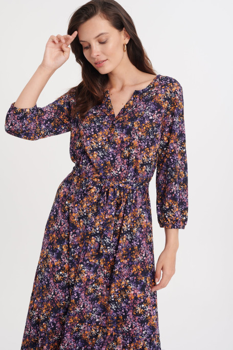 Sukienka midi w łączkę