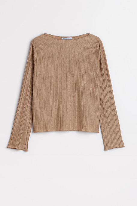 Stylowy top w kolorze karmelu