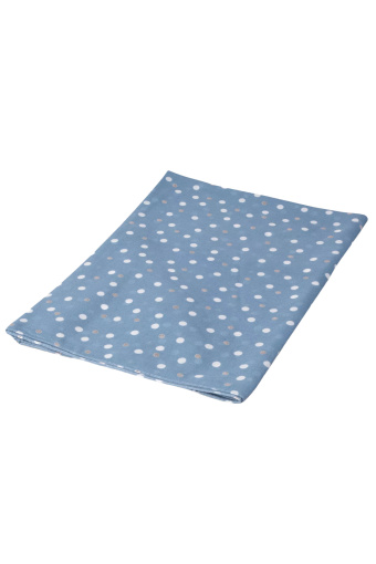 Błękitna apaszka z nadrukiem w groszki