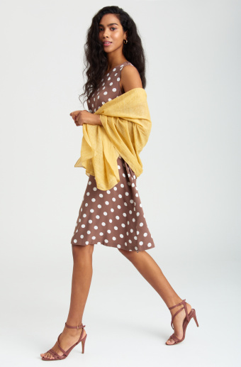 Bawełniana apaszka w żółtym kolorze