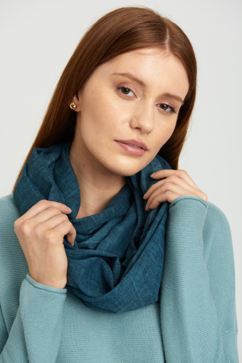 Bawełniana apaszka, ciemny turkus