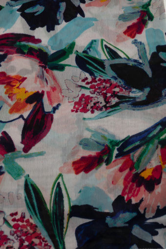 Kobieca apaszka w kolorowe kwiaty