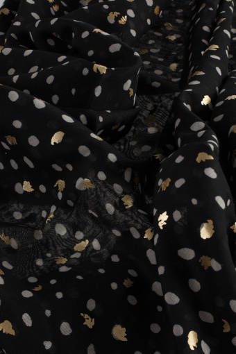 Czarna apaszka w drobny nadruk