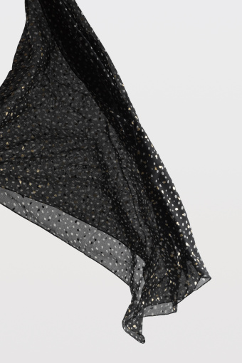 Czarna apaszka w drobny nadruk