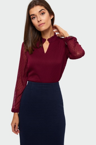 Bluzka z tkaniny plumeti