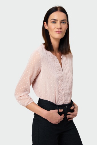 Elegancka bluzka z tkaniny plumeti