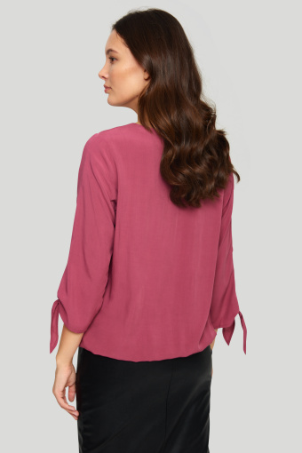 Wiskozowa bluzka z dekoltem V