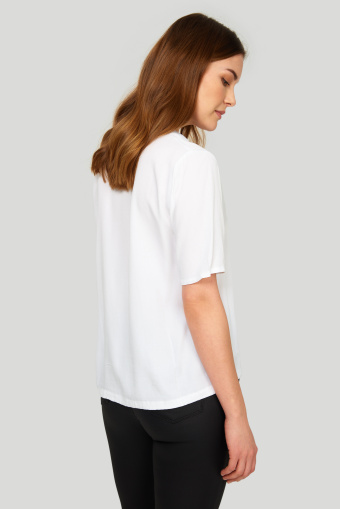 Wiskozowa bluzka z dekoltem V Wiskozowa bluzka z dekoltem V