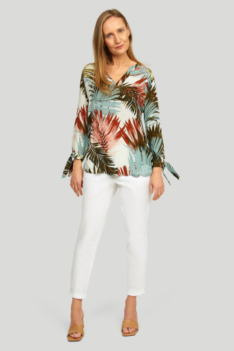 Wiskozowa bluzka z nadrukiem Wiskozowa bluzka z nadrukiem