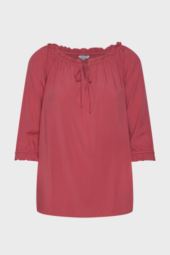 Wiskozowa bluzka z dekoltem typu carmen