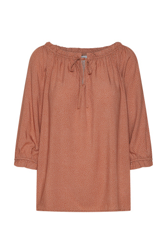 Wiskozowa bluzka z dekoltem typu carmen Wiskozowa bluzka z dekoltem typu carmen