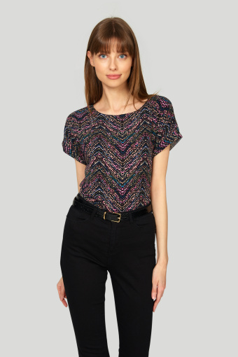 Wiskozowa bluzka z nadrukiem