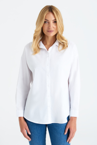 Klasyczna, biała koszula oversize