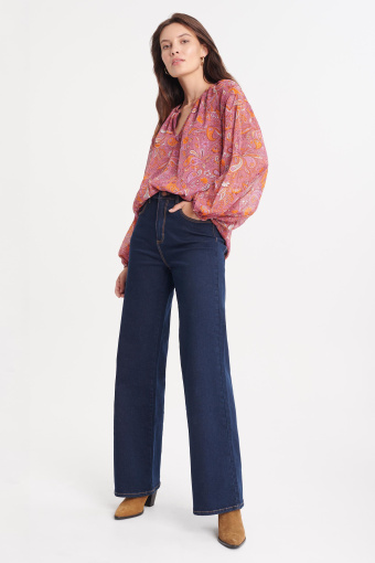 Luźna bluzka z marszczeniami