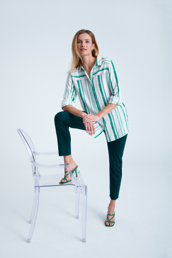 Koszula z wiskozy w pastelowe paski