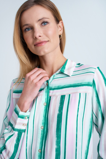Koszula z wiskozy w pastelowe paski