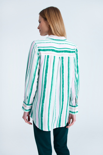 Koszula z wiskozy w pastelowe paski
