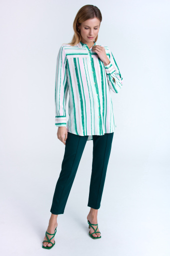 Koszula z wiskozy w pastelowe paski