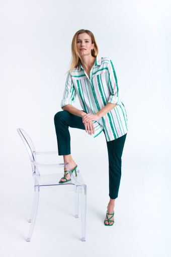 Koszula z wiskozy w pastelowe paski