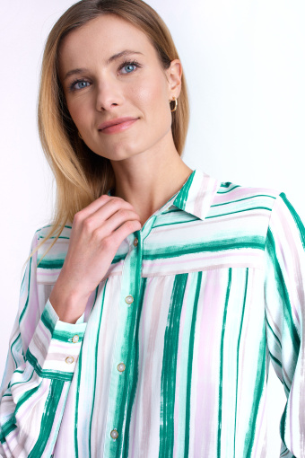 Koszula z wiskozy w pastelowe paski