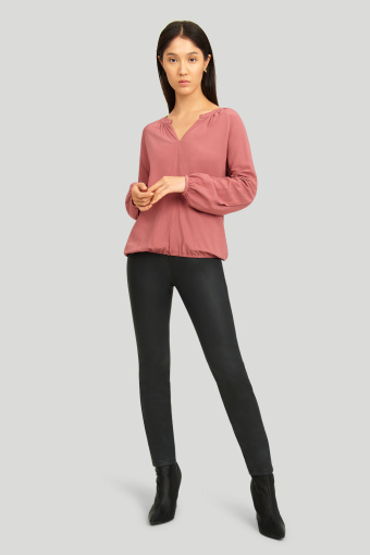 Luźna bluzka z wiskozy, jasnoróżowa