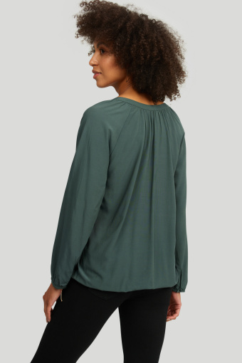 Ciemnozielona bluzka z wiskozy