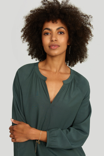 Ciemnozielona bluzka z wiskozy