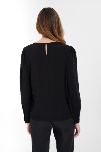 Czarna bluzka z długim rękawem