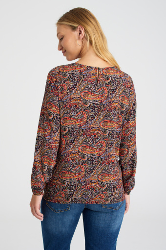 Wiskozowa bluzka z nadrukiem typu paisley