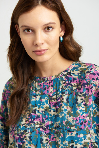 Wiskozowa bluzka z kolorowym printem