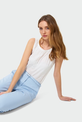 Bawełniana bluzka bez rękawów