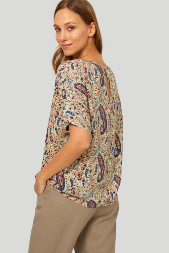 Wiskozowa bluzka o luźnym fasonie