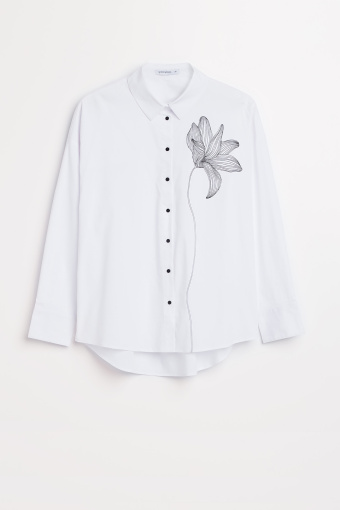 Koszula oversize z przedłużonym tyłem