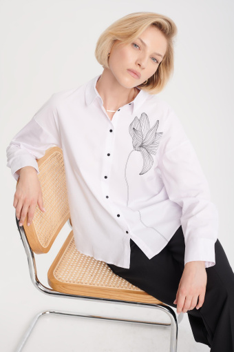 Koszula oversize z przedłużonym tyłem