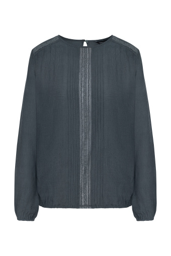 Zielona bluzka z ozdobnymi plisami