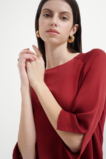 Gładka wiskozowa bluzka 