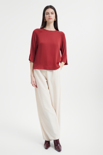 Gładka wiskozowa bluzka 