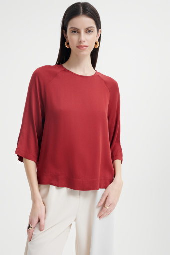 Gładka wiskozowa bluzka 