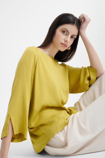 Elegancka bluzka w kolorze limonkowym 