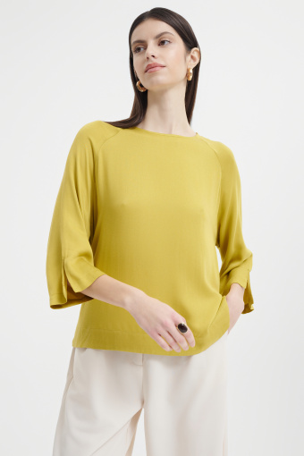 Elegancka bluzka w kolorze limonkowym 