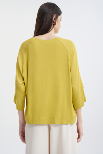 Elegancka bluzka w kolorze limonkowym 