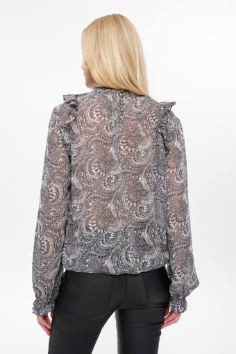 Elegancka wzorzysta bluzka paisley