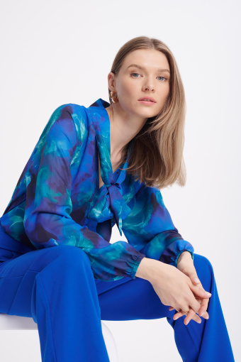 Szyfonowa bluzka z nadrukiem