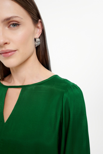 Ciemnozielona bluzka z wiskozy