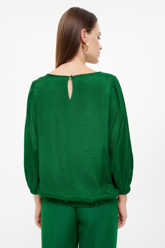 Ciemnozielona bluzka z wiskozy