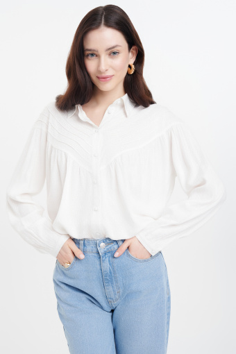 Klasyczna biała koszula z wiskozy