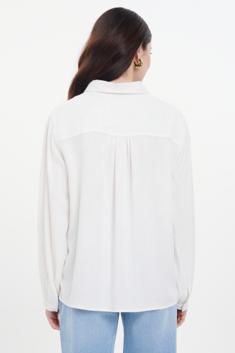 Klasyczna biała koszula z wiskozy