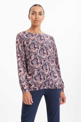 Bluzka z nadrukiem typu paisley