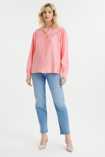 Romantyczna bluzka w różowym kolorze