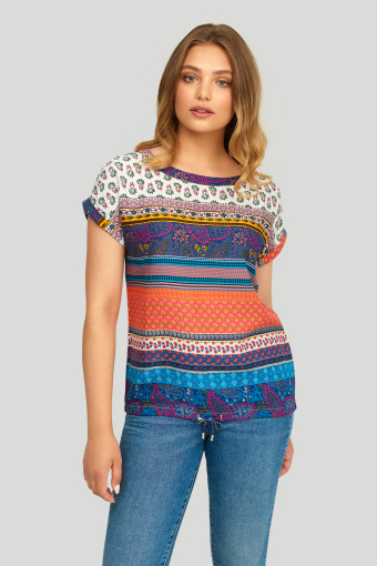 Wiskozowa bluzka z nadrukiem